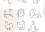 make unique lineart icon set for logo business brand and web